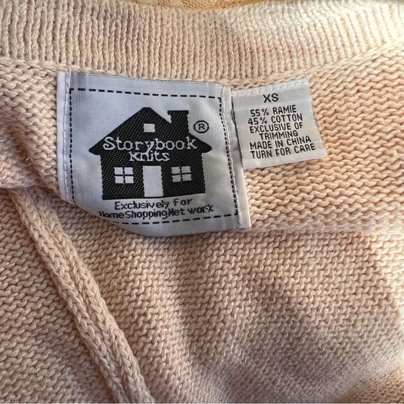 VTG StoryBrooke Knits Long Line Beaded Sequin Duster Cardigan XS - Picture 9 of 9